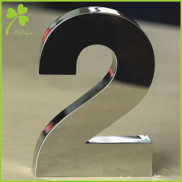 Customized Small Coated Metal Letters and Numbers Sign - China Letter Sign,  Number Sign