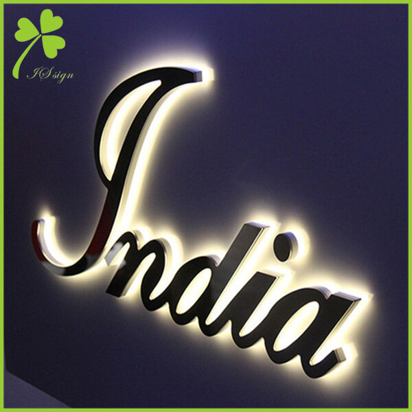 3D Built Up Letters Halo Illuminated Letters for shop Fascia Stainless Steel 
