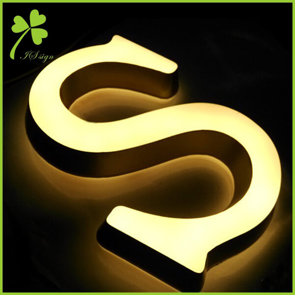 Gold Sides Front Lit Acrylic LED Channel Letters – ZX SIGN