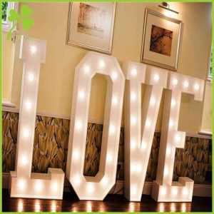 Vintage Large Love Marquee Sign For Wedding