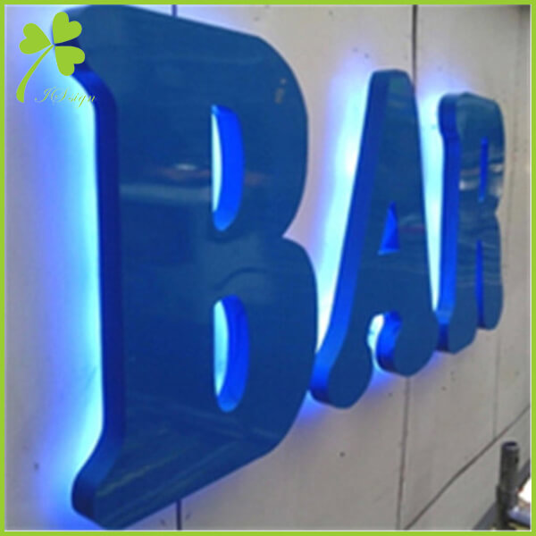 Reverse Channel Letters Halo Lit