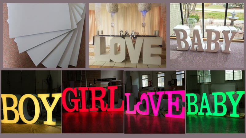 Free Standing Styrofoam Letters for Wedding