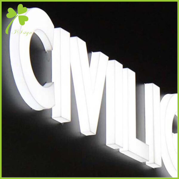 Wholesale Beautiful Acrylic Frontlit and Backlit Mini 3D Channel Letters -  China Face and Back Lighting and LED Sign price