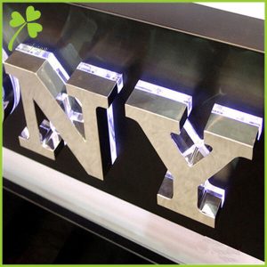 Custom Indoor Metal Halo LED Lighted Sign Factory