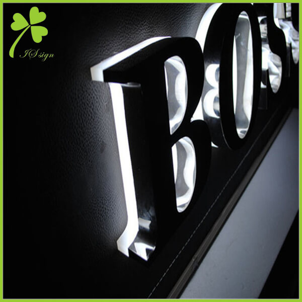 Face and Halo lighted acrylic letters L200