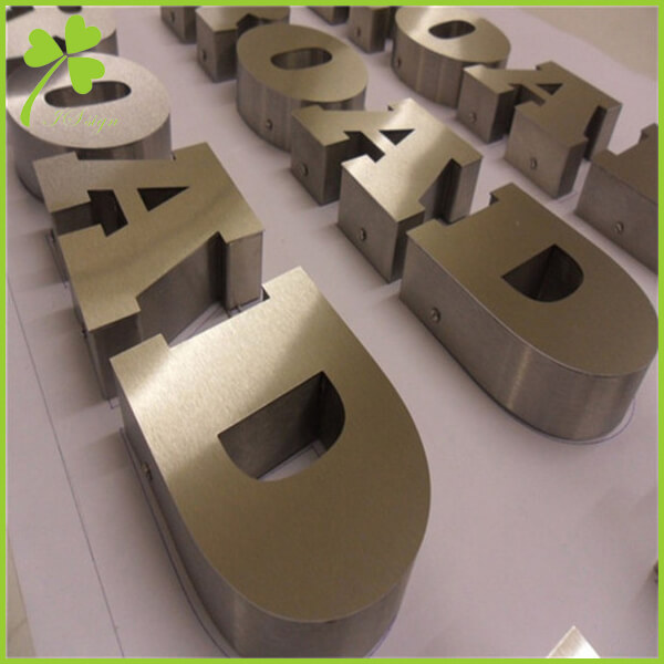 3D Non Illuminated Aluminium Alloy Metal Letters Sign Signage