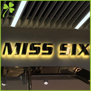 3D LED Backlit Letter Signs With Mirror Finished Stainless Steel