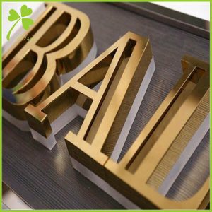 Fabricated Stainless Steel Halo Lit Letters Signage Manufacturer