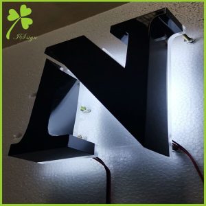 Customized Indoor Metal Backlit Letter Signs Manufacturing