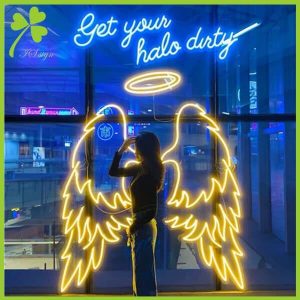 Neon Angel Wings Sign