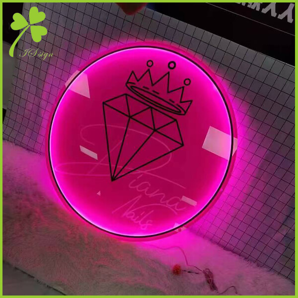 Backlit Acrylic Logo Sign With Round or Custom Shape